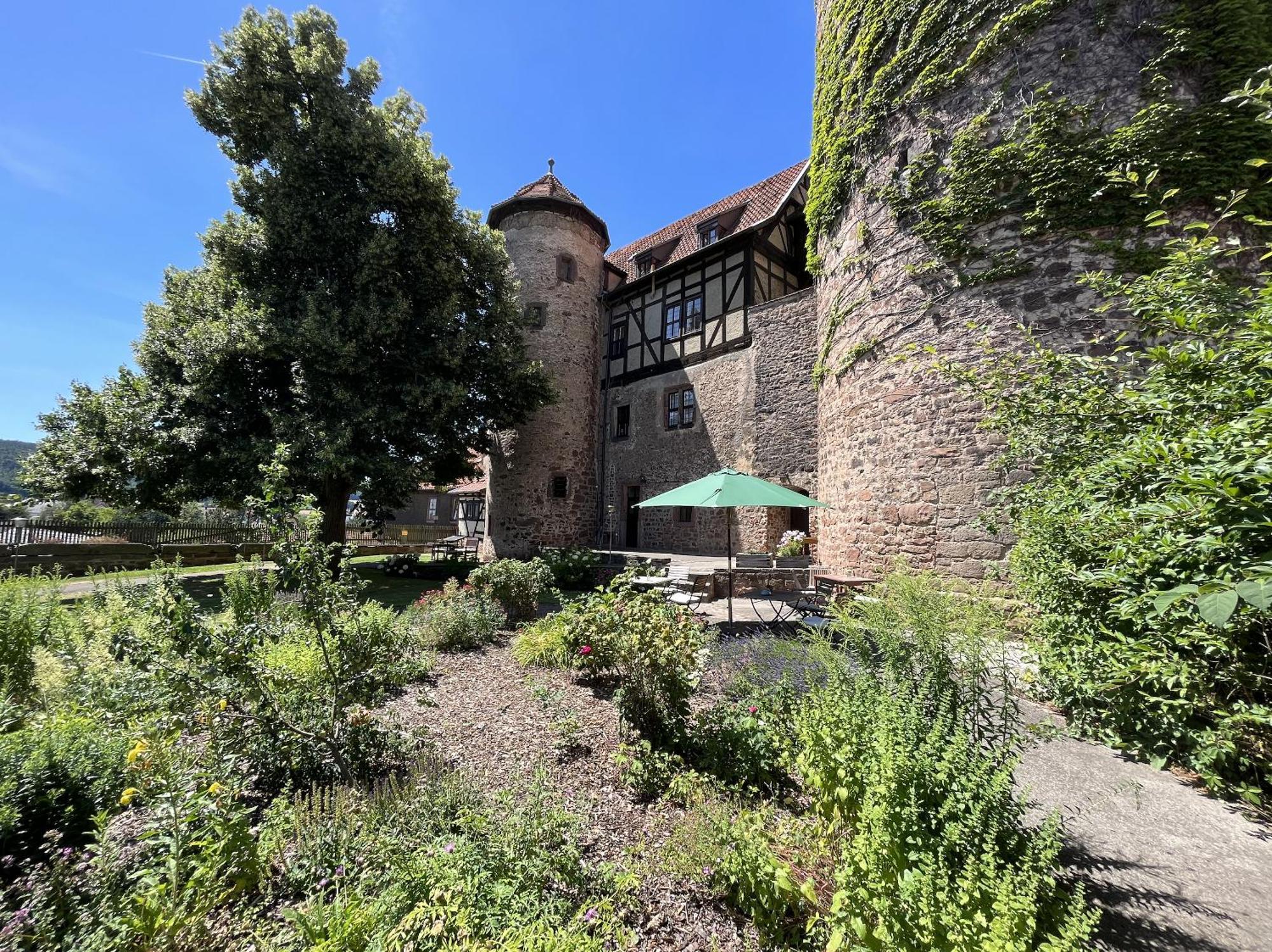 Graefin Anna - Design-Apartment In Der Historischen Hinterburg Schlitz - Nahe Fulda Und Bad Hersfeld Bagian luar foto