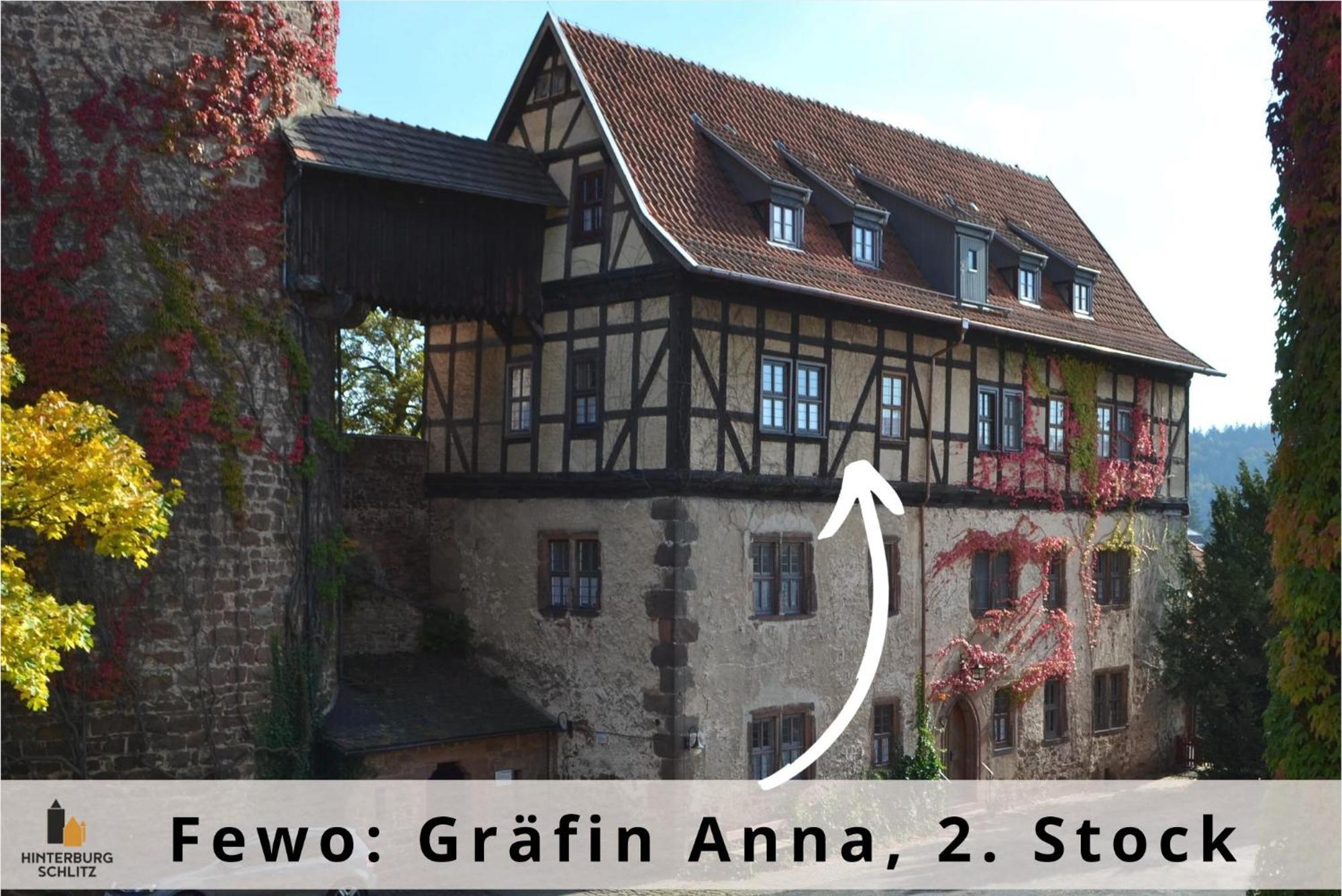 Graefin Anna - Design-Apartment In Der Historischen Hinterburg Schlitz - Nahe Fulda Und Bad Hersfeld Bagian luar foto
